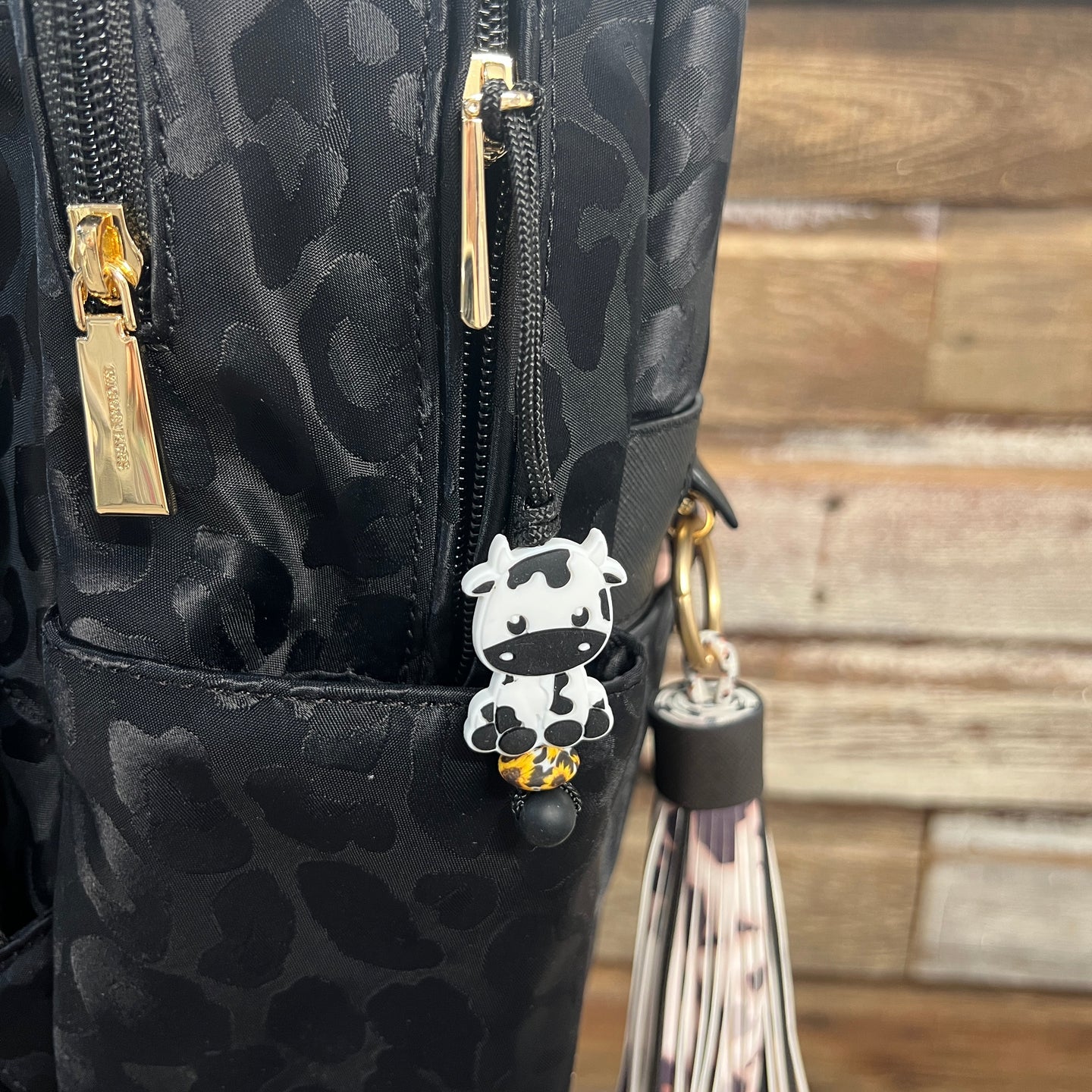 Cow Zipper Charm